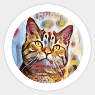 Cheerful floppy cat Sticker